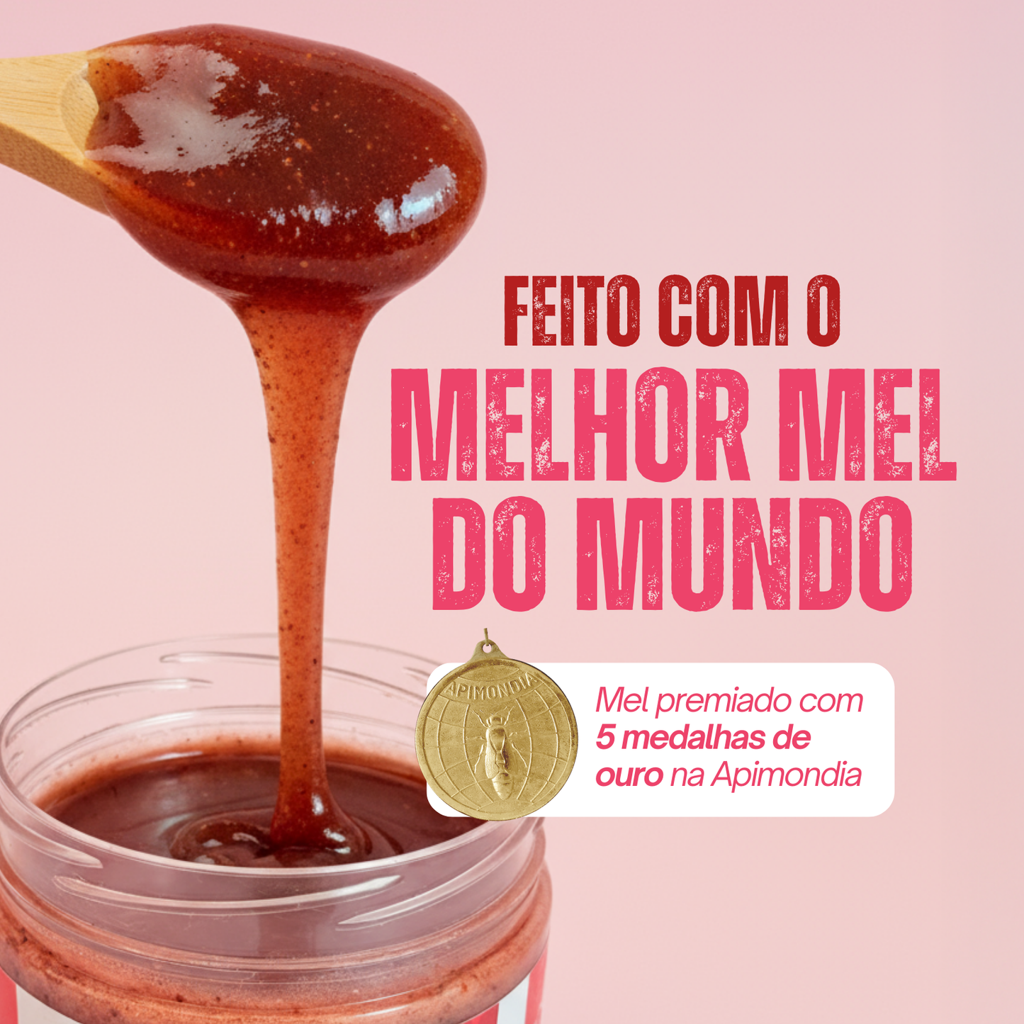 Honey+Fruits Mel com Morango e Amora e hibisco 250g
