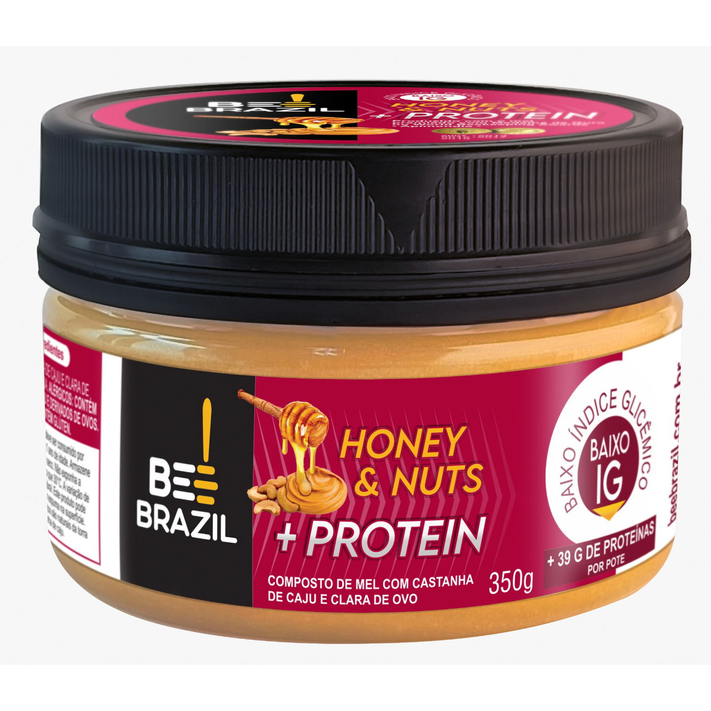 Honey+Nuts - Castanha de Caju + Proteína 350g