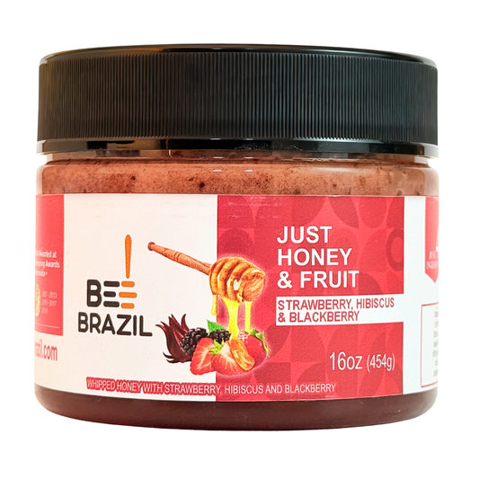Honey+Fruits Mel com Morango e Amora e hibisco 250g