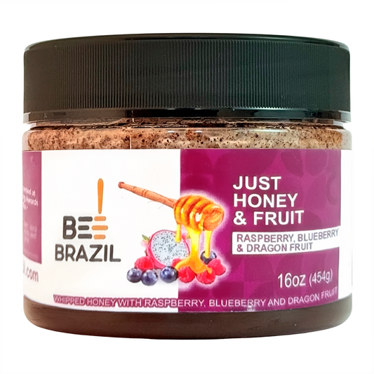Honey+Fruits Mel com Pitaia, Framboesa e Mirtilo 250g