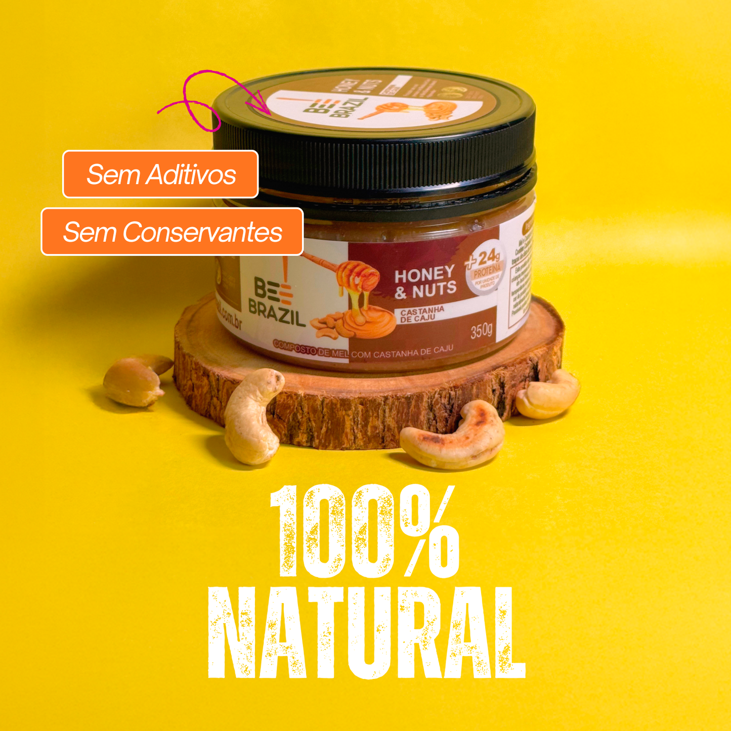 Honey+Nuts - Castanha de Caju 350g