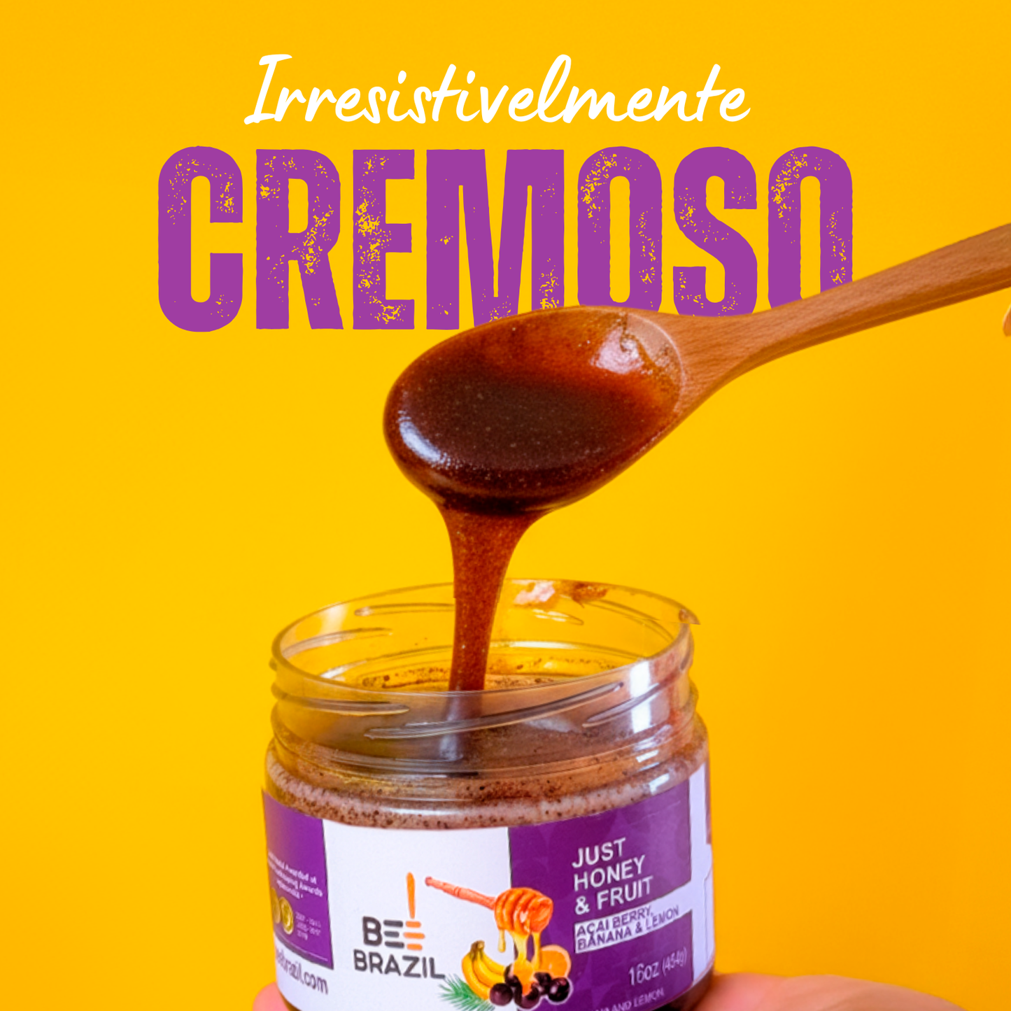 Honey+Fruits Mel com Banana, açai e limão 250g