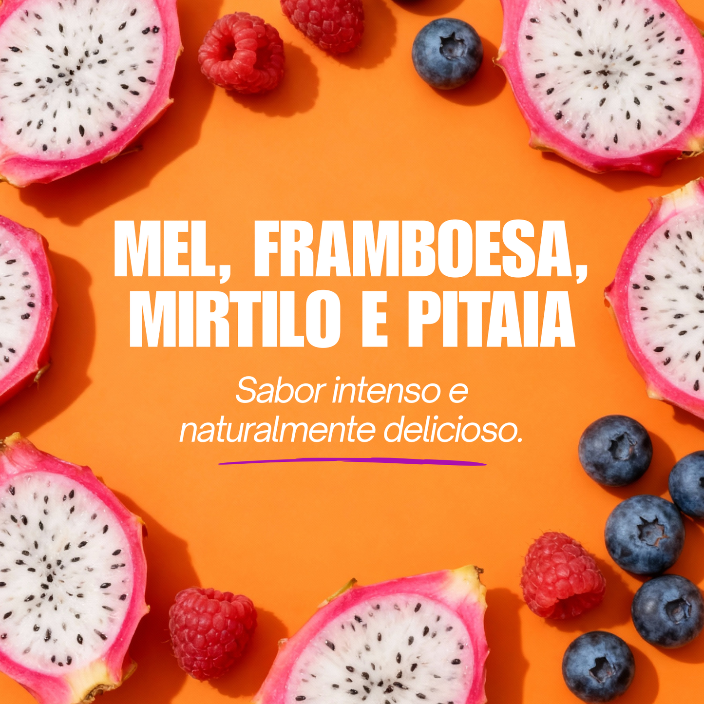 Honey+Fruits Mel com Pitaia, Framboesa e Mirtilo 250g