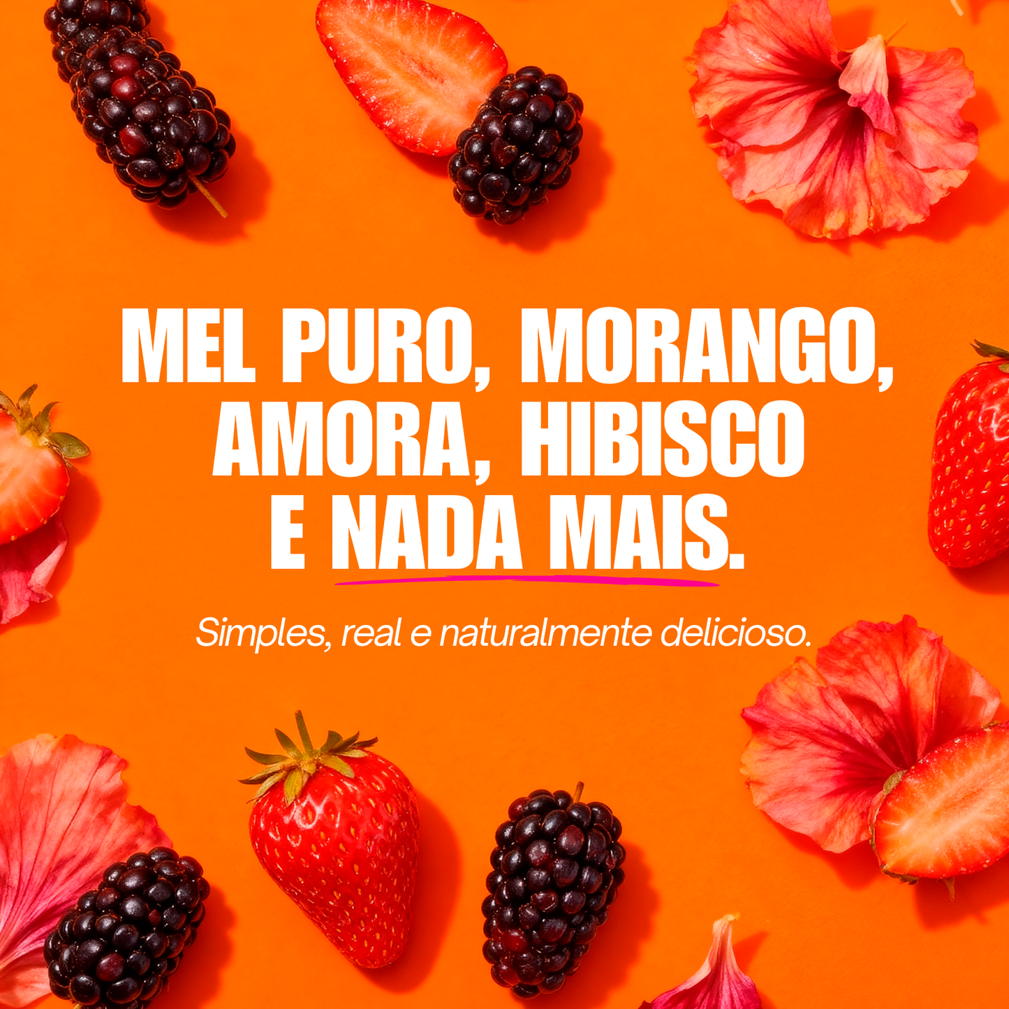 Honey+Fruits Mel com Morango e Amora e hibisco 250g