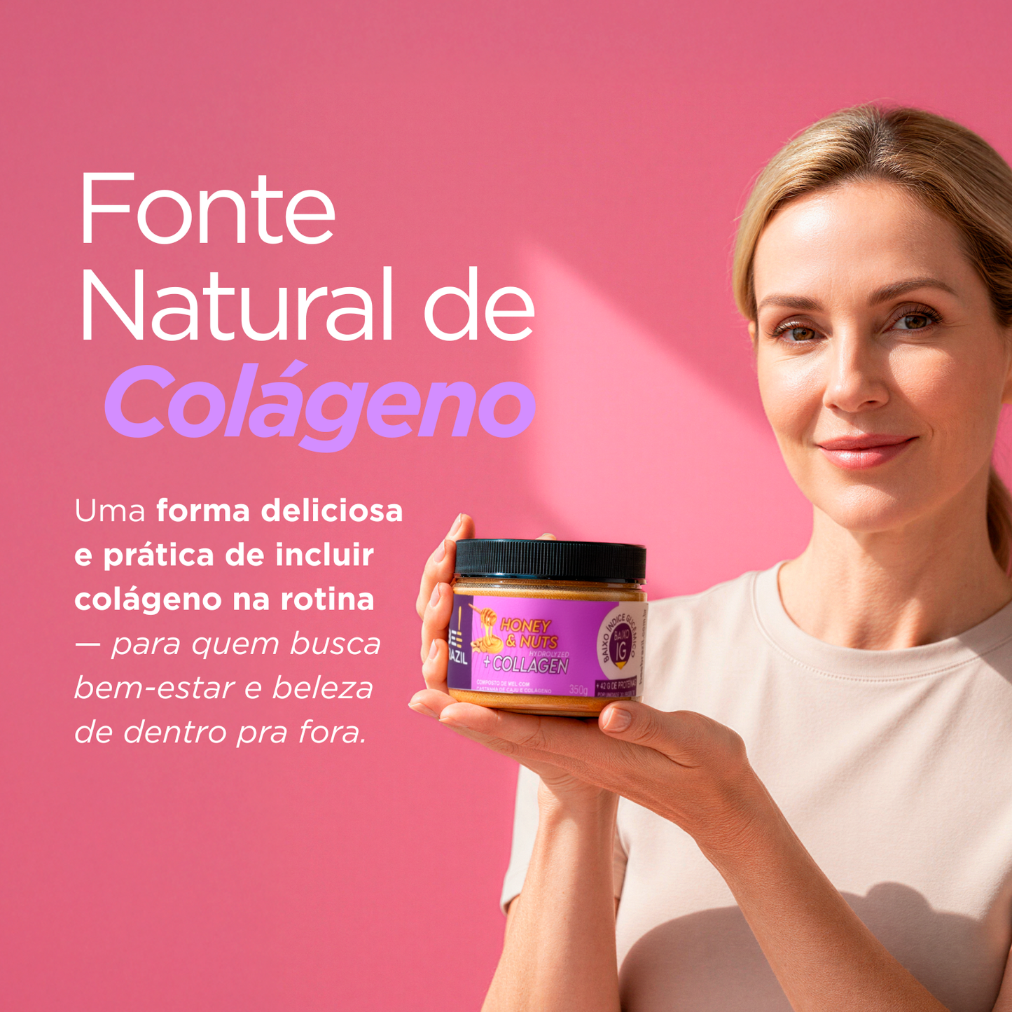 Honey+Nuts - Castanha de Caju + Colageno 350g