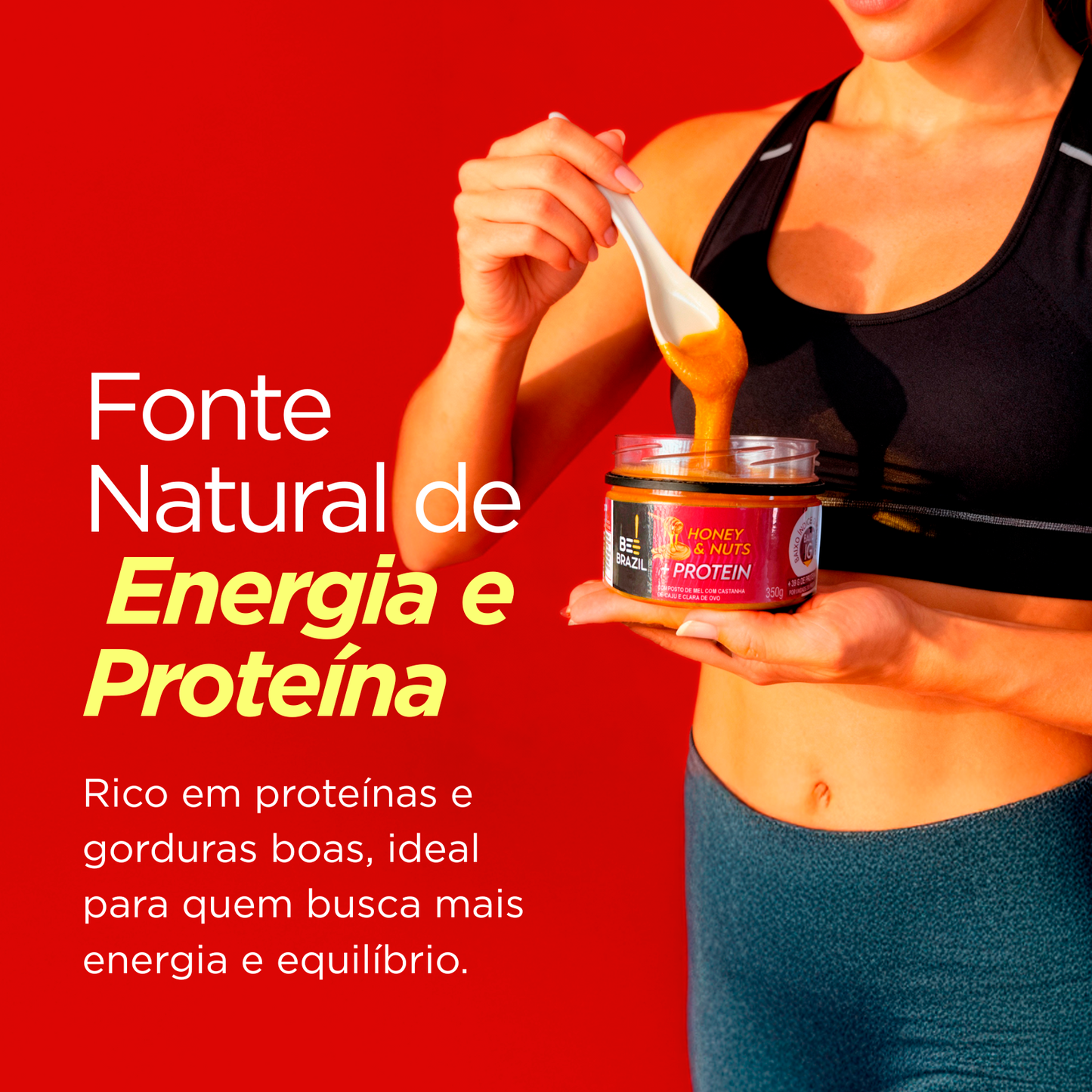 Honey+Nuts - Castanha de Caju + Proteína 350g
