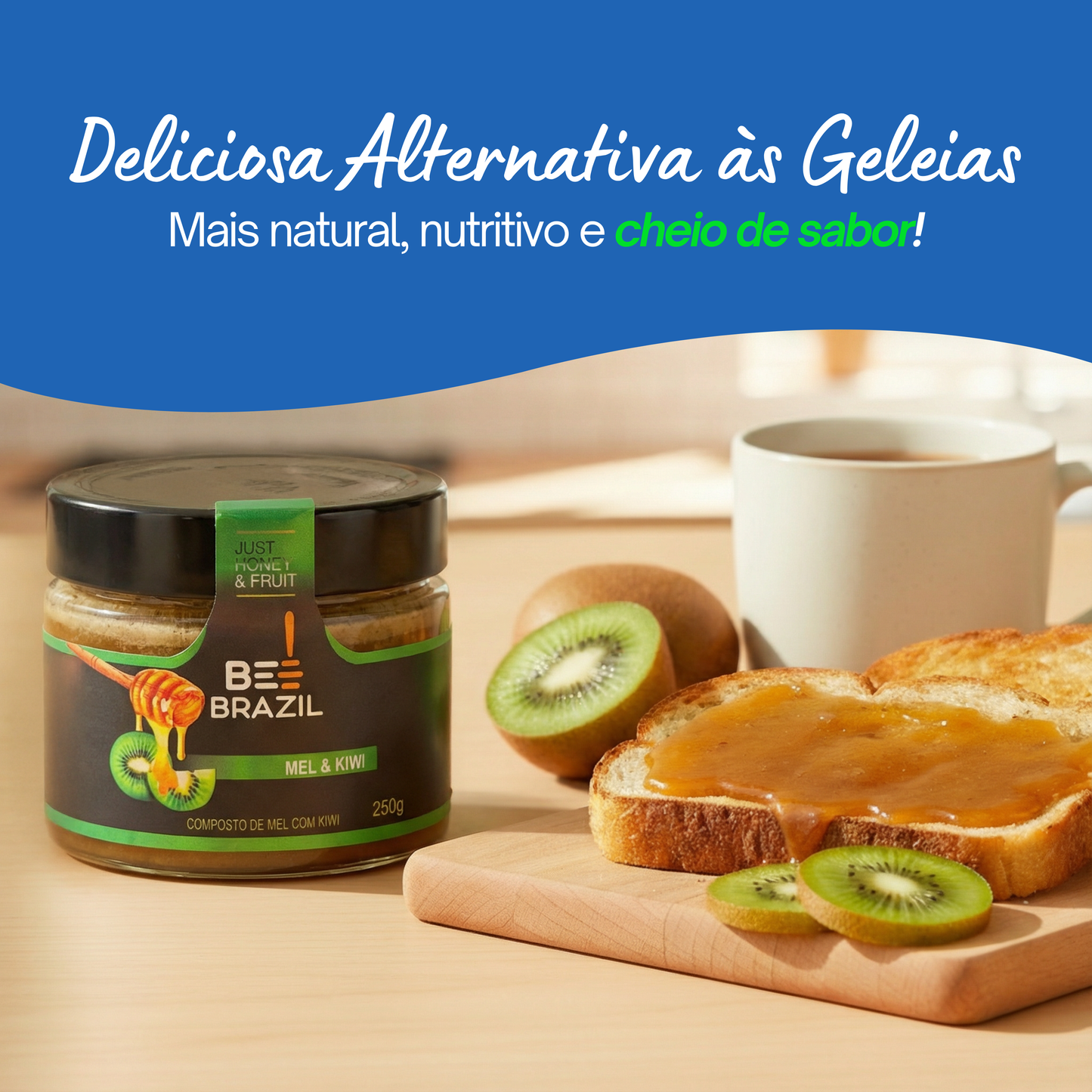 Honey+Fruits Mel com Kiwi 250g