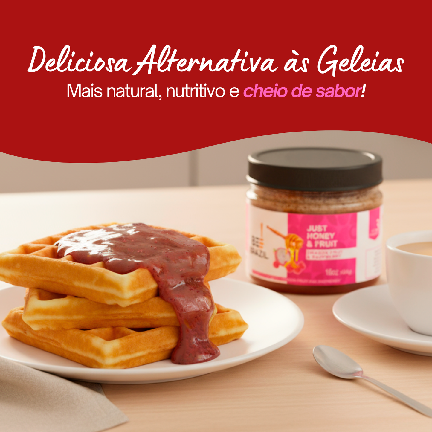 Honey+Fruits Mel com Pitaia e Framboesa 250g
