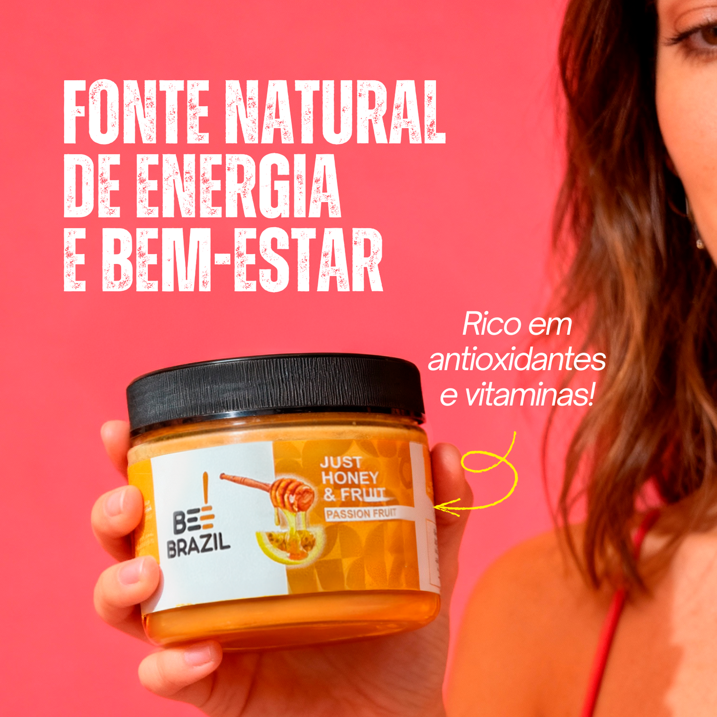Honey+Fruits Mel com Maracujá 250g