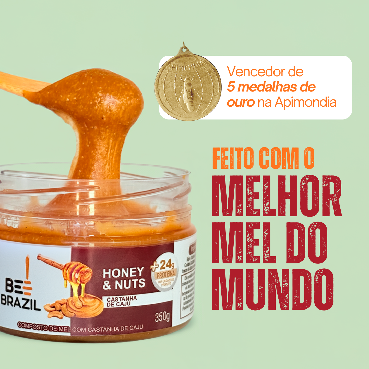 Honey+Nuts - Castanha de Caju 350g