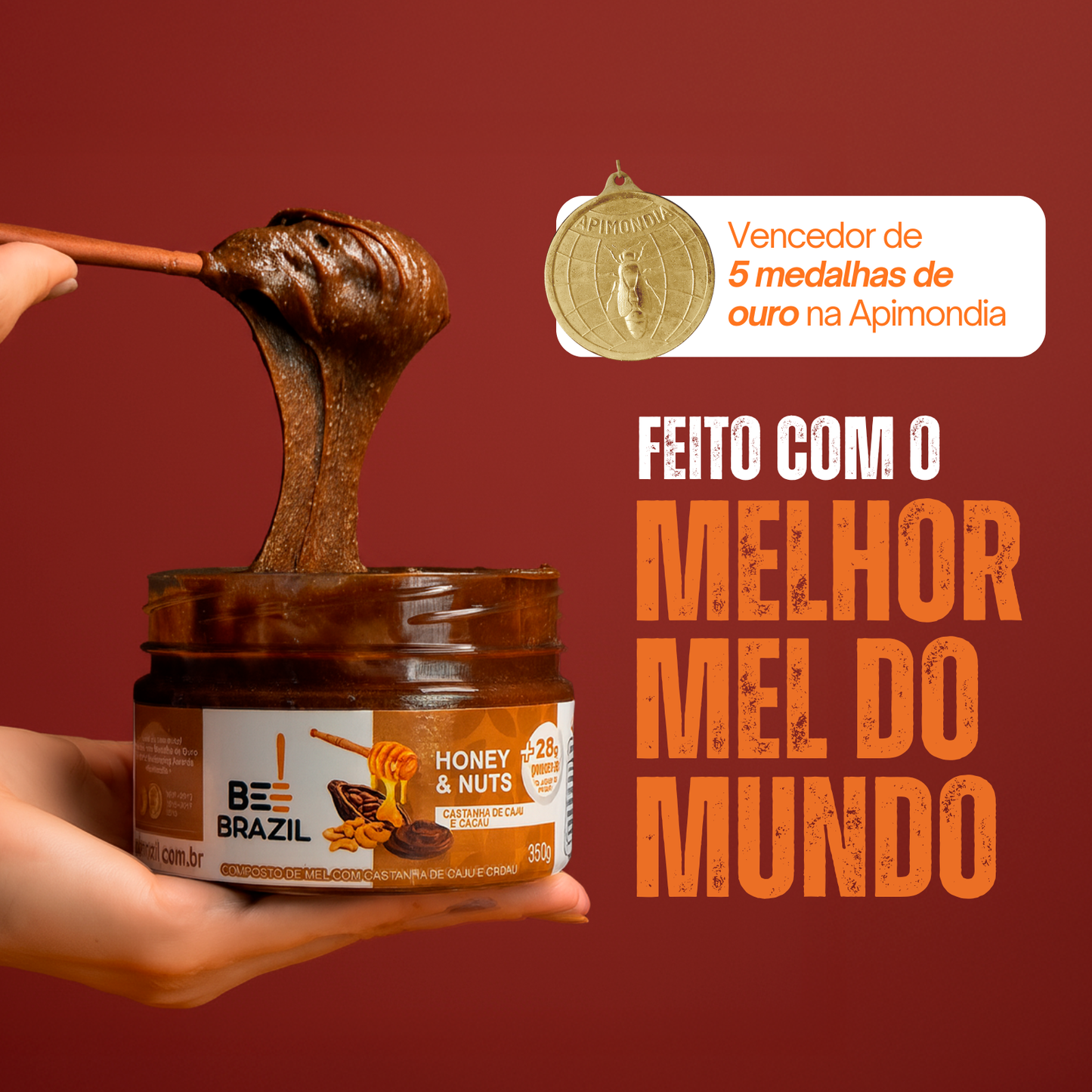 Honey+Nuts - Castanha de Caju e Cacau 350g