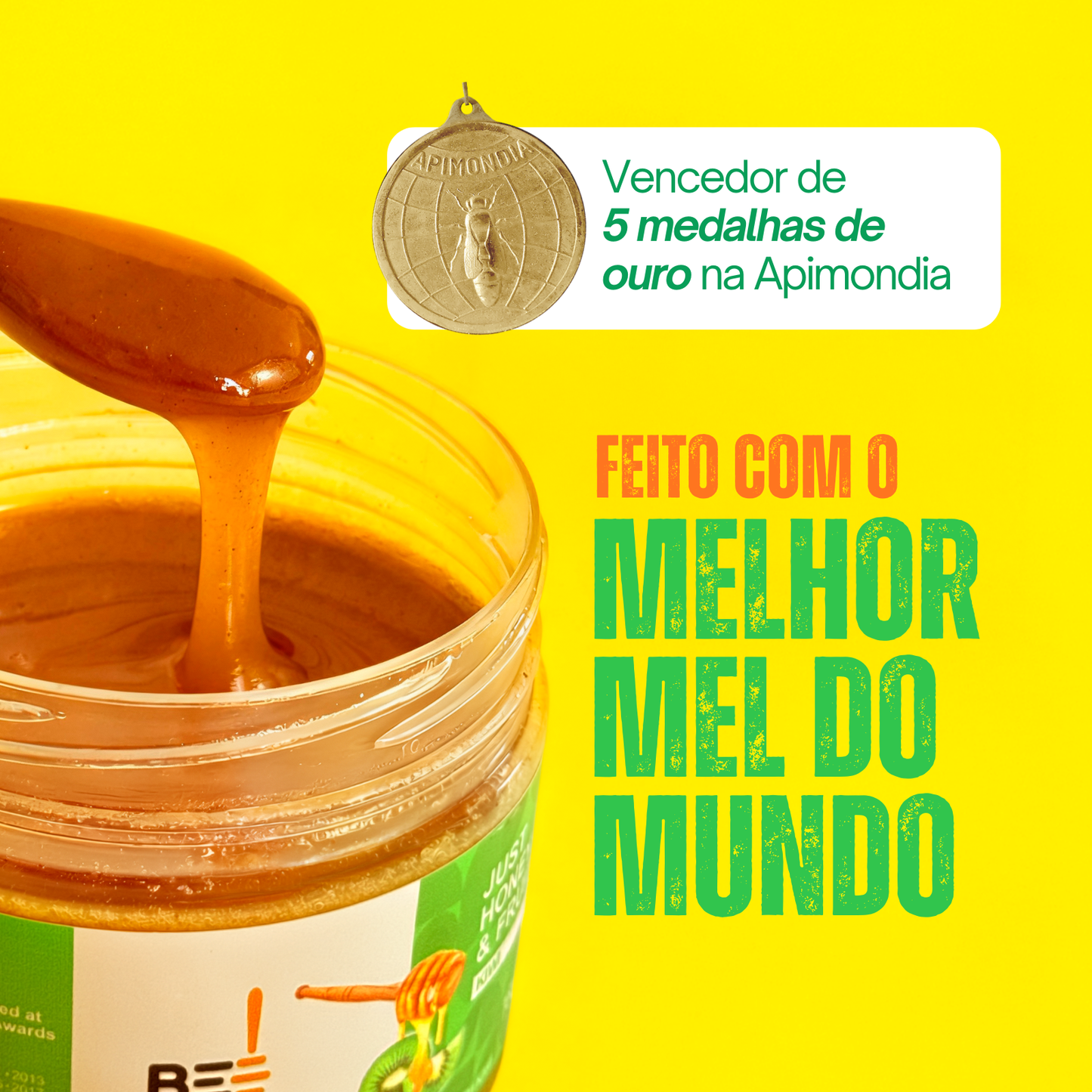 Honey+Fruits Mel com Kiwi 250g