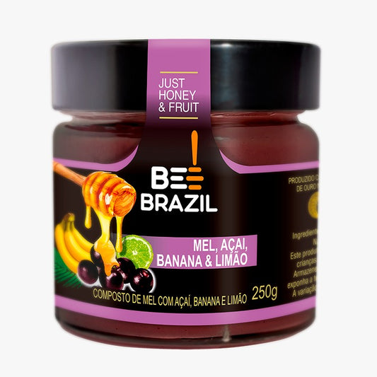 Honey+Fruits Mel com Banana, açai e limão 250g